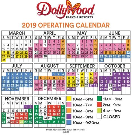 Dollywood Calendar 2022 Blackout Dates